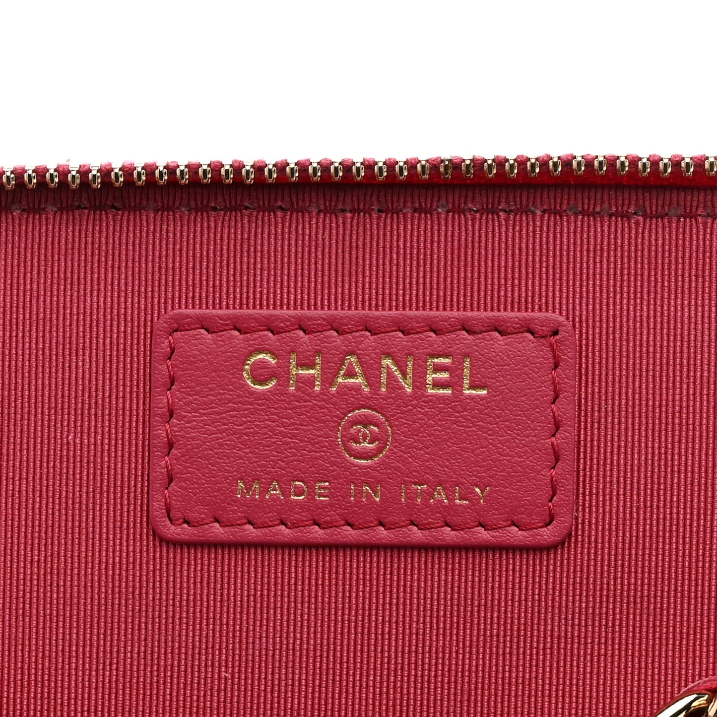 Caviar Quilted Small Vanity Case With Chain Pink