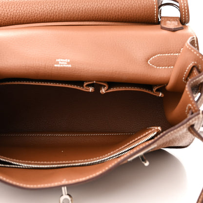 Hermes Taurillon Clemence Jypsiere 28 Gold 5 of 12