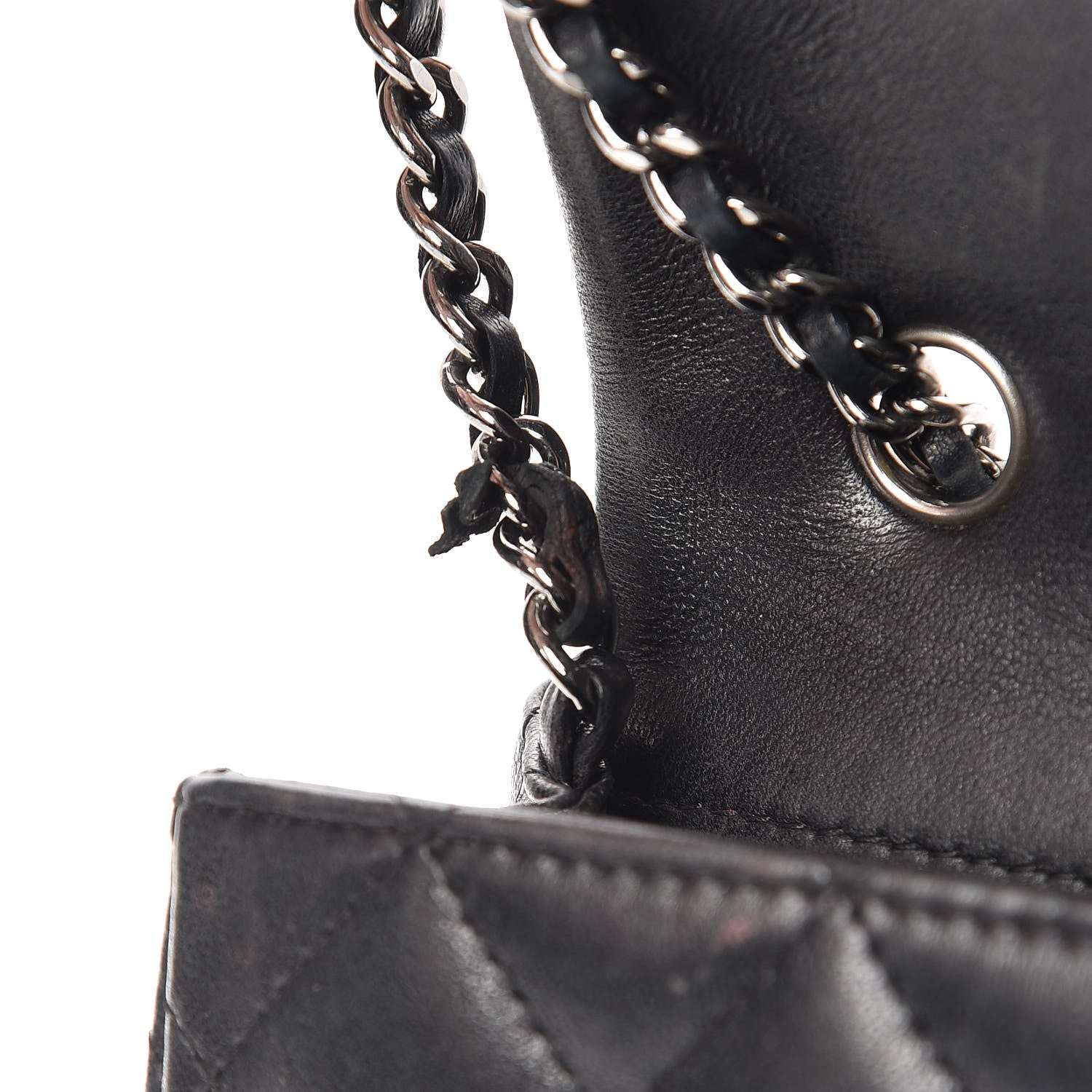 Chanel Lambskin Quilted Extra Mini Rectangular Flap Black 15 of 21