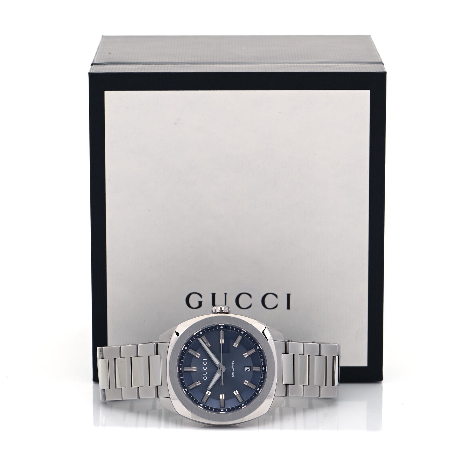 Gucci Stainless Steel 40mm GG2570 Quartz Watch Blue 5 of 5