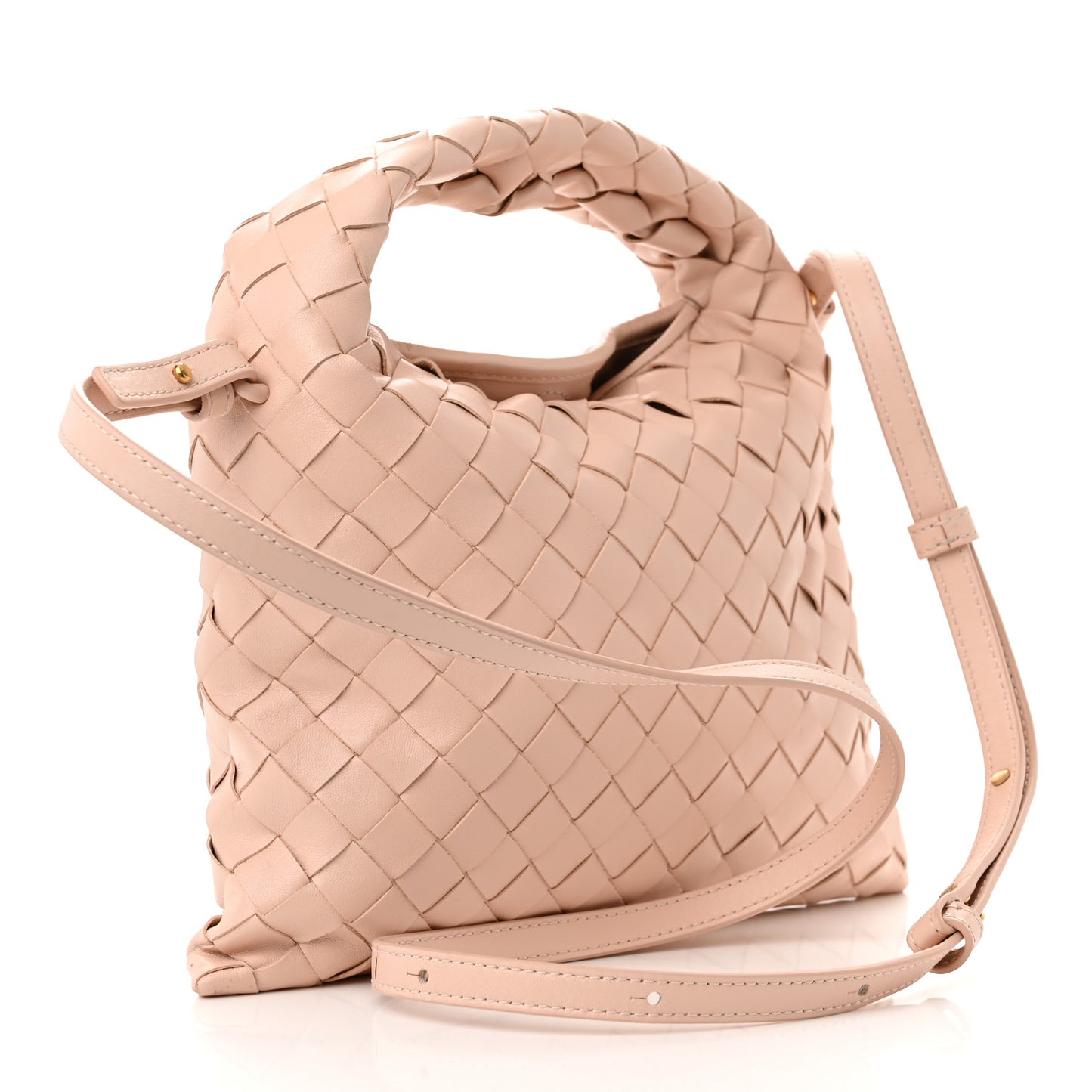 Calfskin Intrecciato Mini Hop Lotus