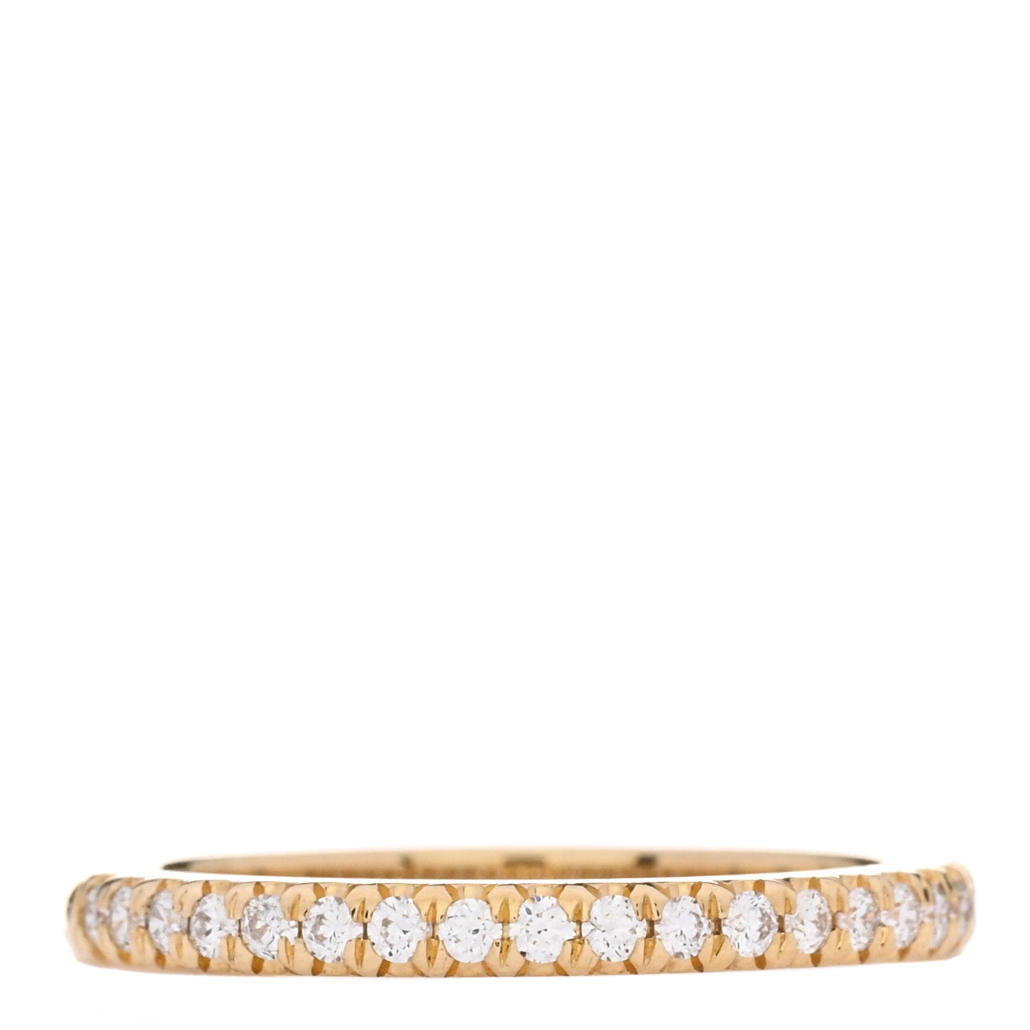 Tiffany 18K Yellow Gold Diamond Soleste Half Eternity Band Ring 49 5 1 of 4