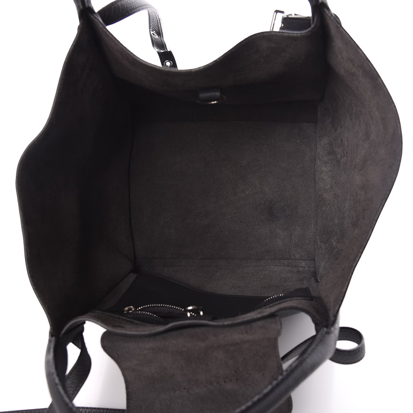 Supple Grained Calfskin Small Big Bag Anthracite
