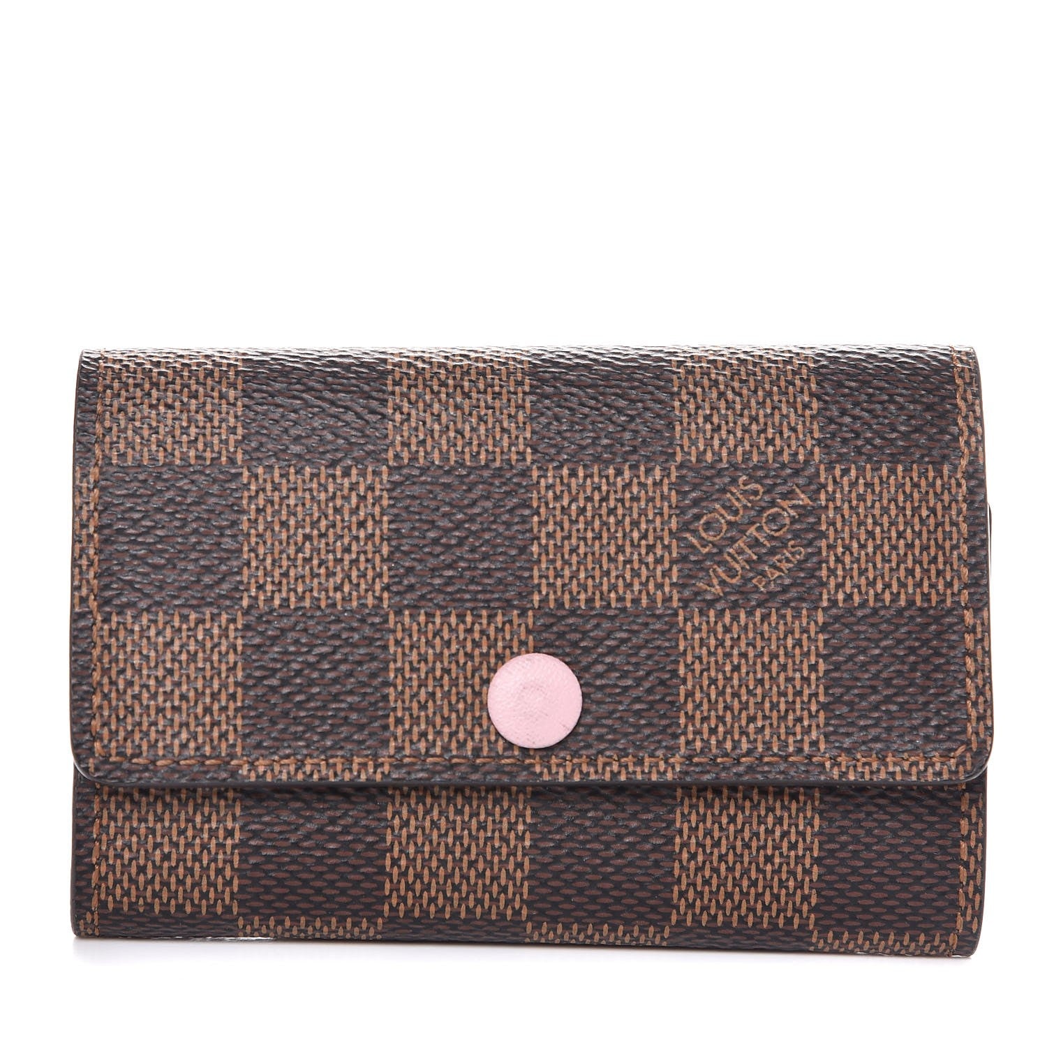 Louis Vuitton Damier Ebene Multicles 6 Key Holder Rose Ballerine 1 of 8