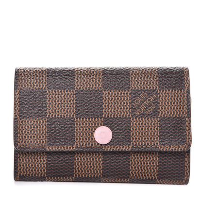 Louis Vuitton Damier Ebene Multicles 6 Key Holder Rose Ballerine 1 of 8