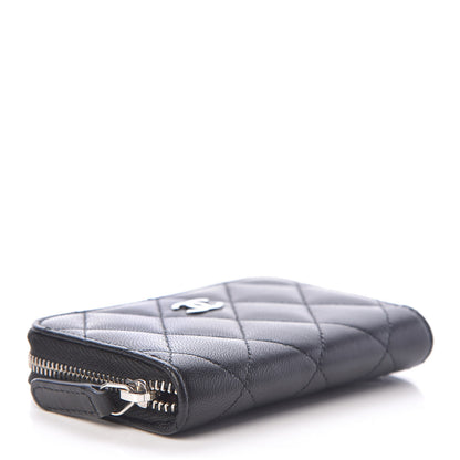 Chanel Lambskin Quilted Zip Coin Purse Black 4 of 7