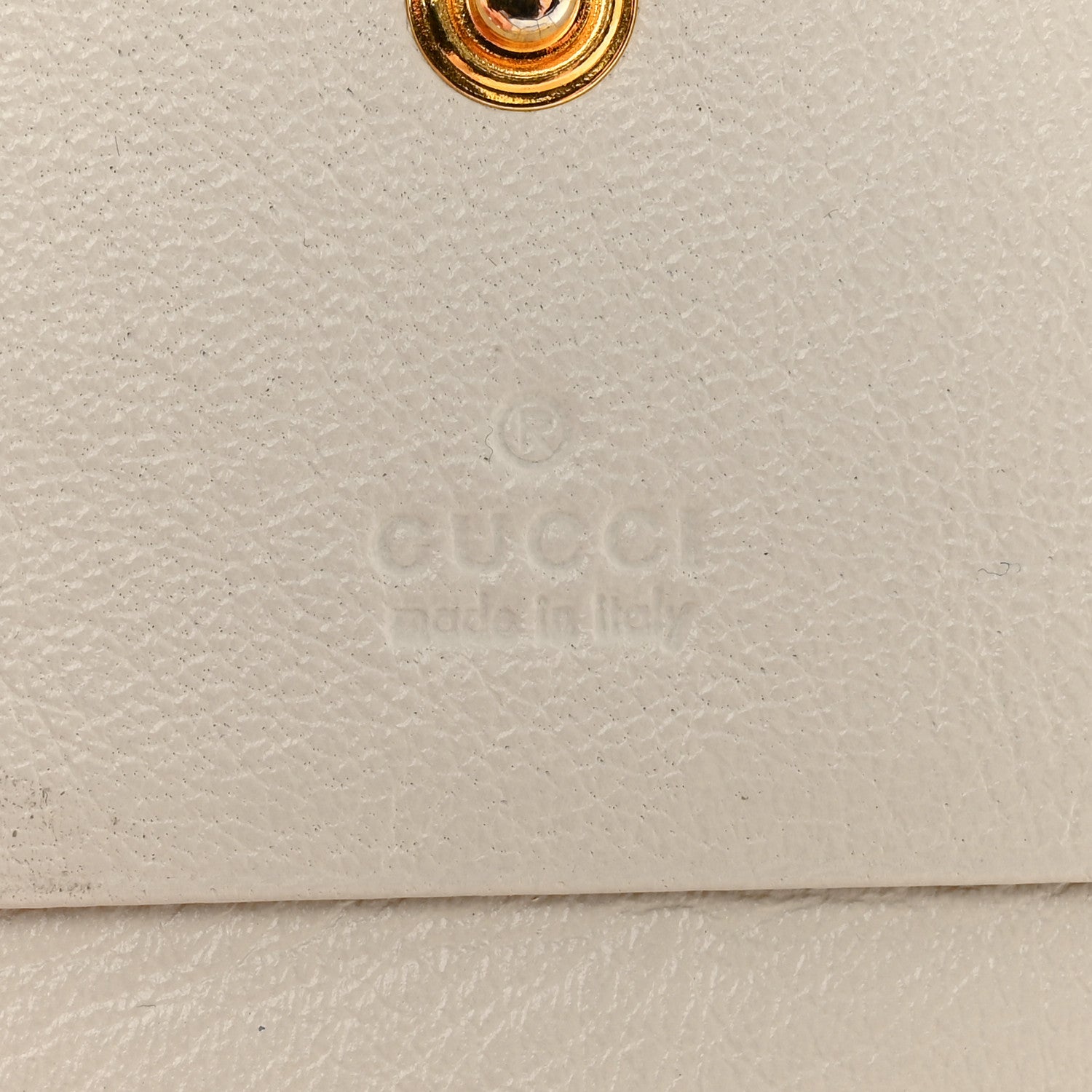 Gucci Calfskin Web Rajah Chain Card Case Wallet White 6 of 10