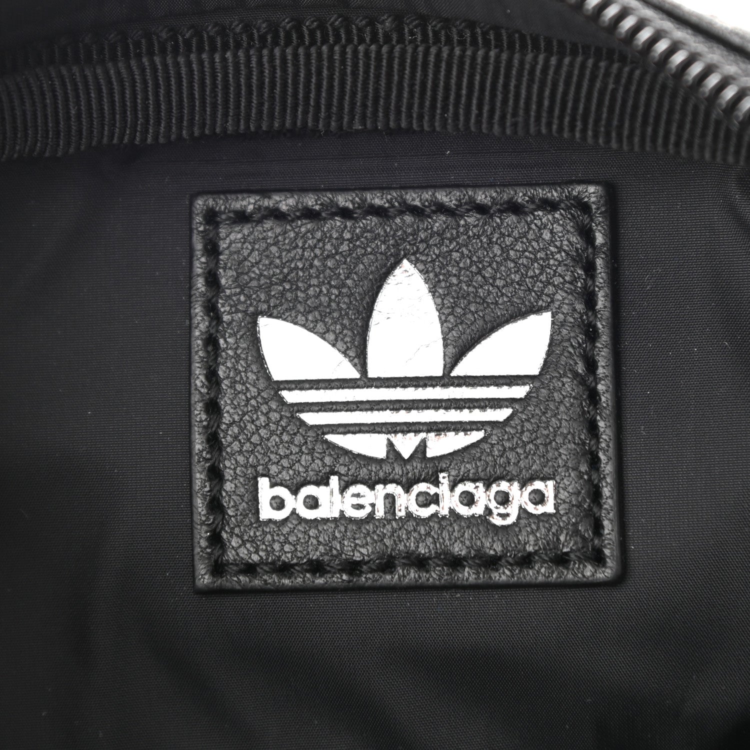 Balenciaga X ADIDAS Agneau Arena Trefoil Logo Messenger Bag Black White 6 of 8