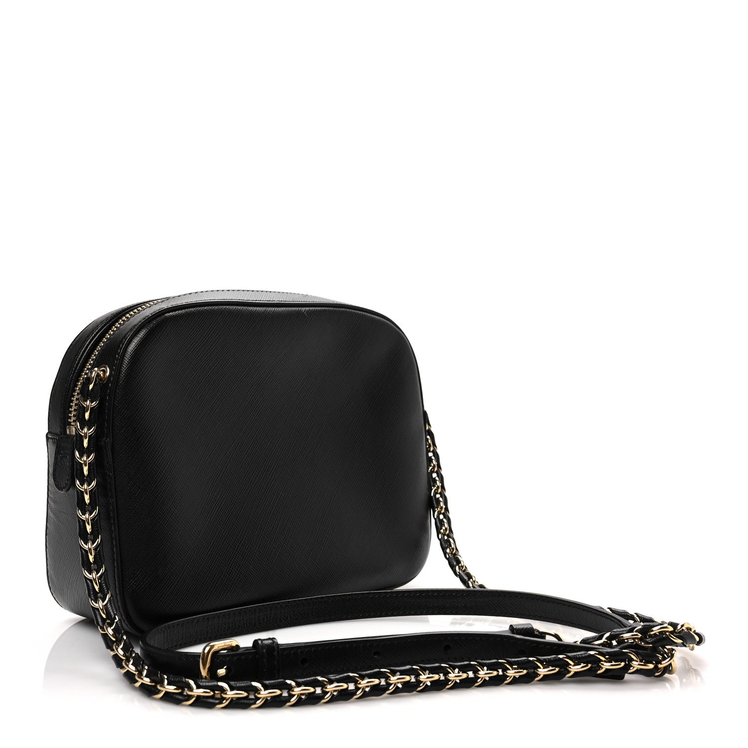 Salvatore Ferragamo Hammered Calfskin Lydia Bow Camera Bag Black 3 of 8
