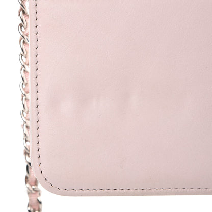 Chanel Woven Straw Deauville Wallet on Chain Pink 9 of 11