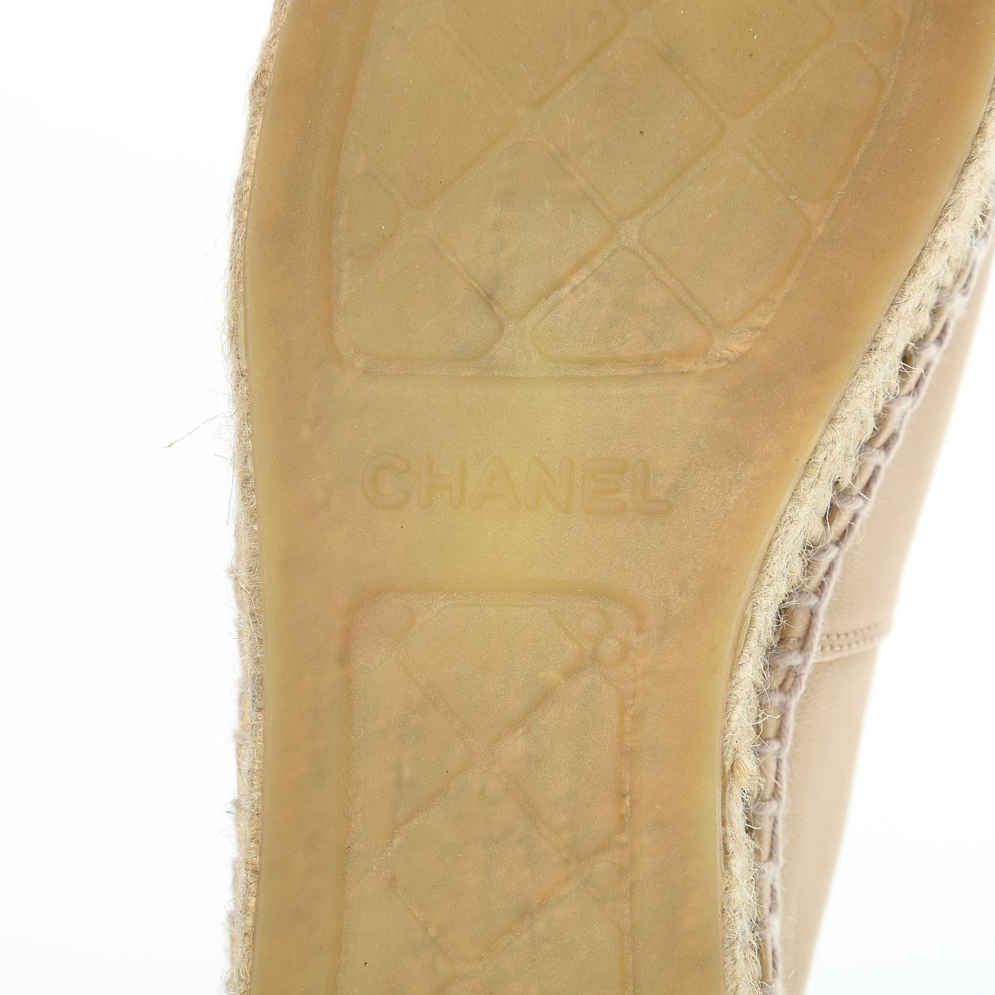 Lambskin CC Espadrilles 39 Beige Black