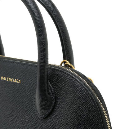 Balenciaga Signature Grained Calfskin Logo S Ville Top Handle Bag Black 12 of 14