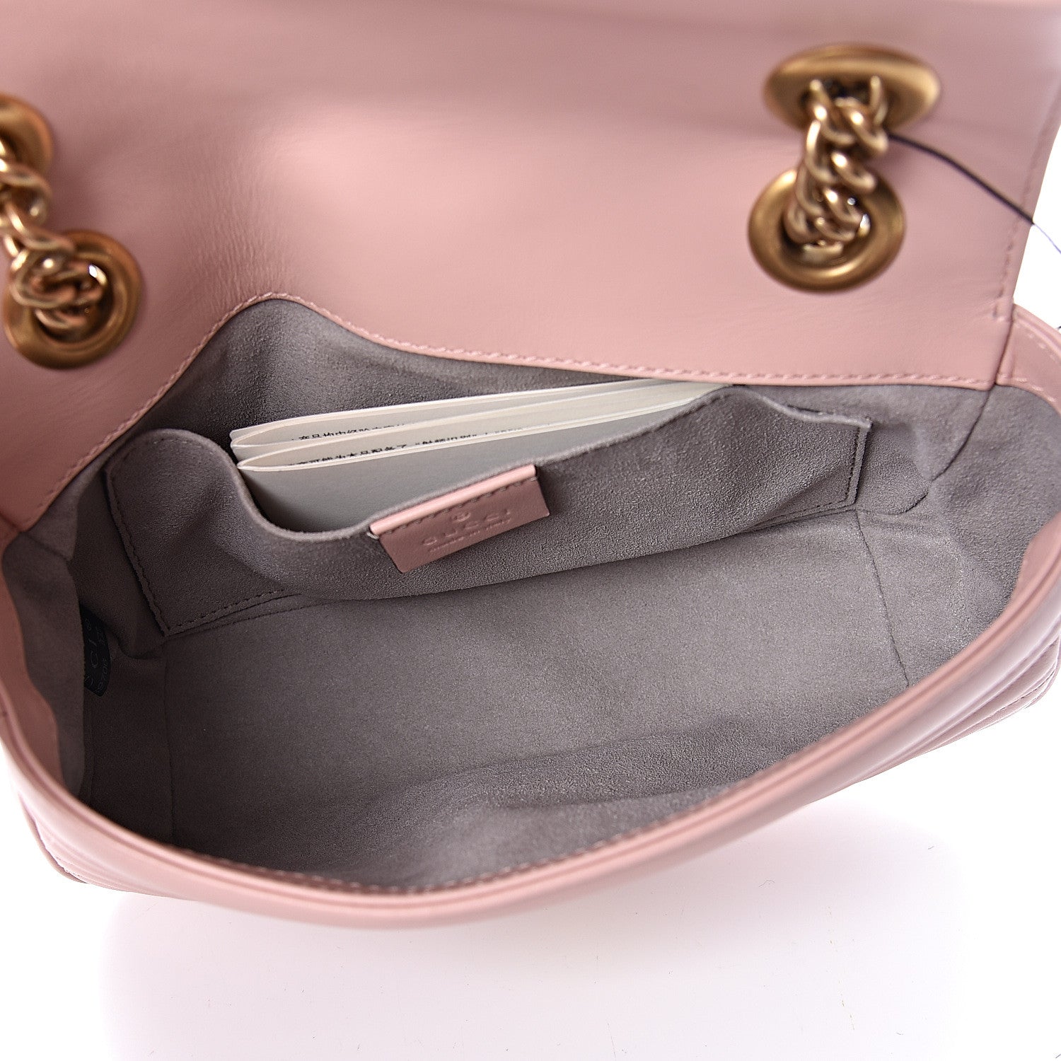 Gucci Calfskin Matelasse Mini GG Marmont Shoulder Bag Perfect Pink 5 of 10