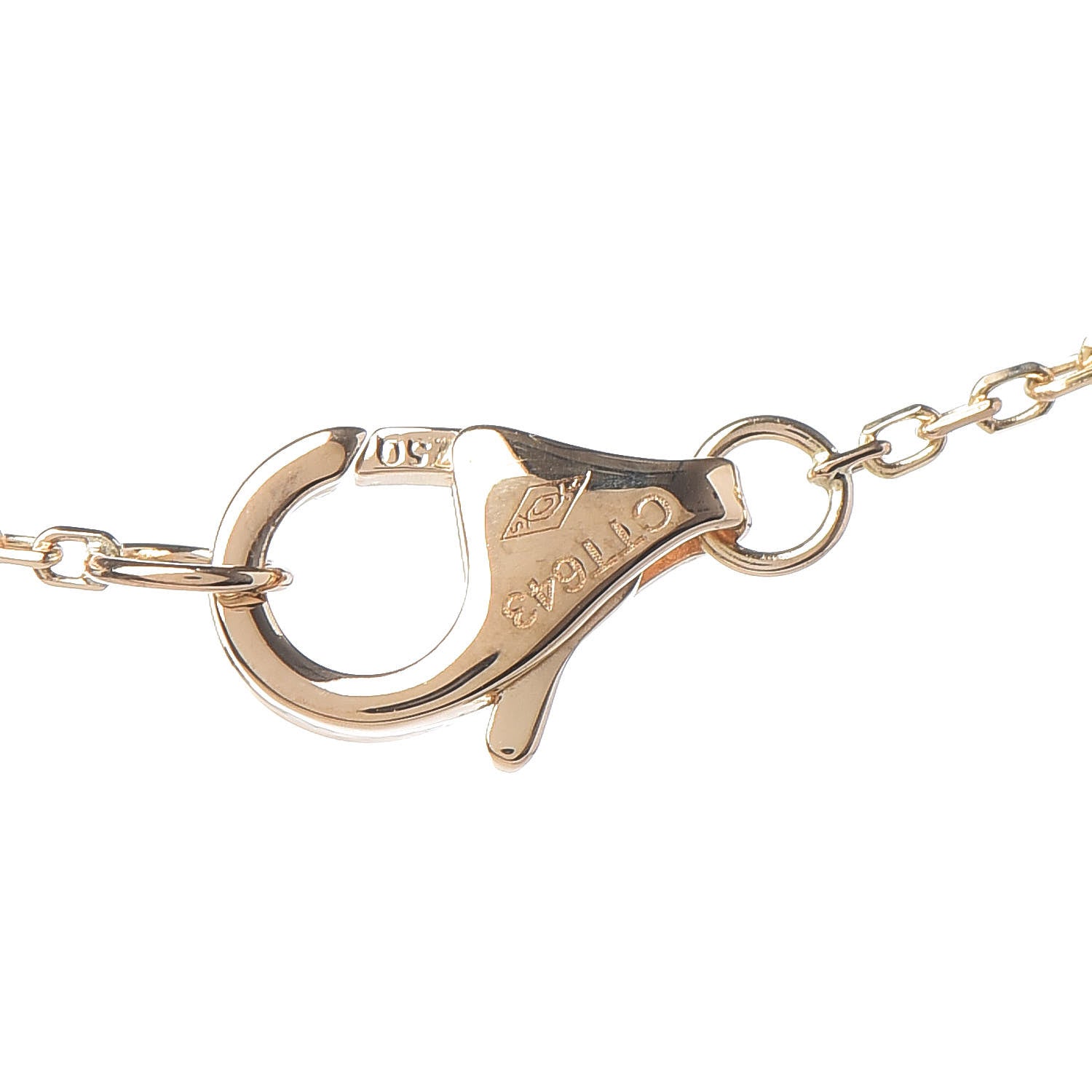 Cartier 18K Yellow Gold Diamond Mother of Pearl XS Amulette de Cartier Pendant Necklace 6 of 7
