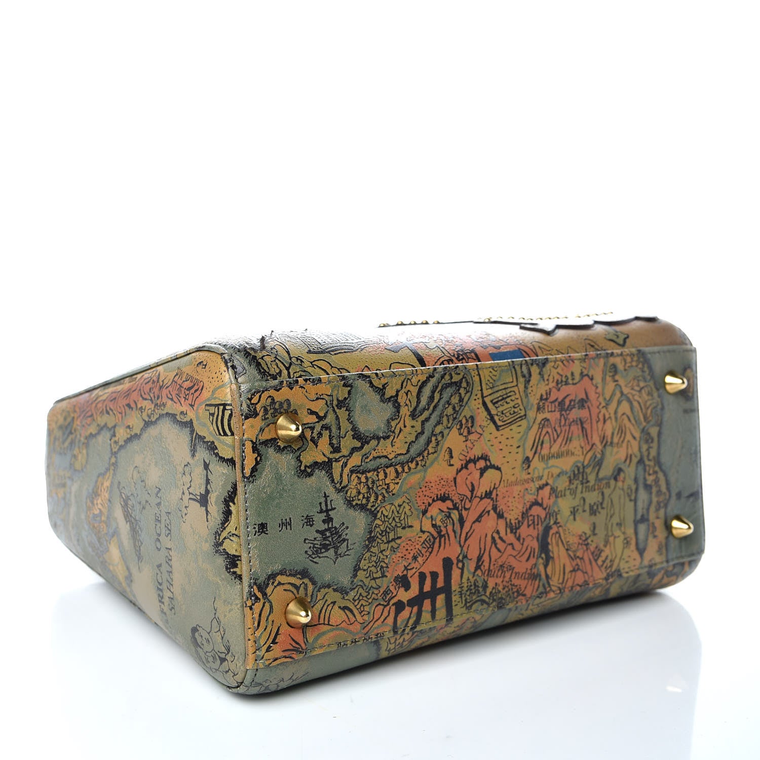 Christian Dior Calfskin New World Physical Print Studded Medium Lady Dior Multicolor 4 of 14