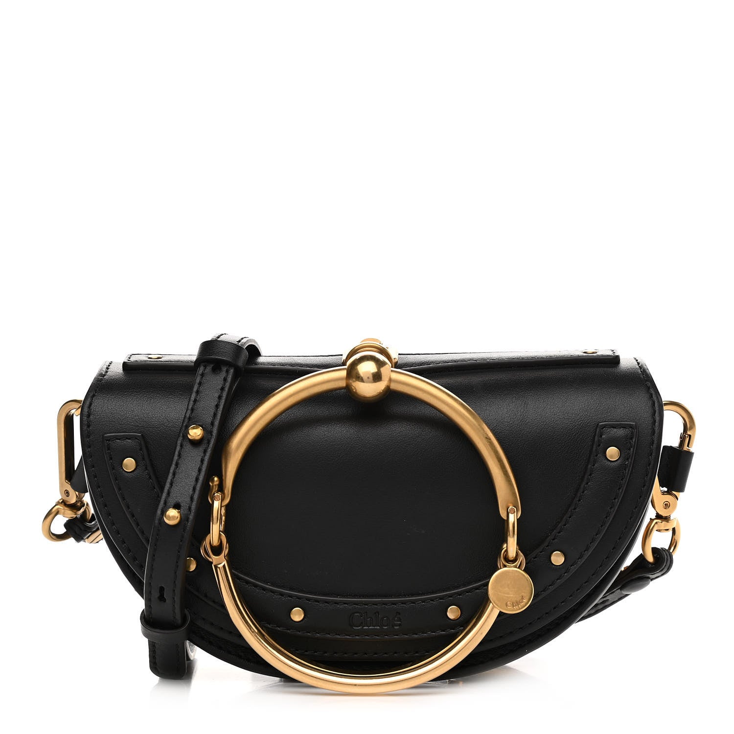 Chloe Calfskin Small Nile Bracelet Minaudiere Bag Black 1 of 12