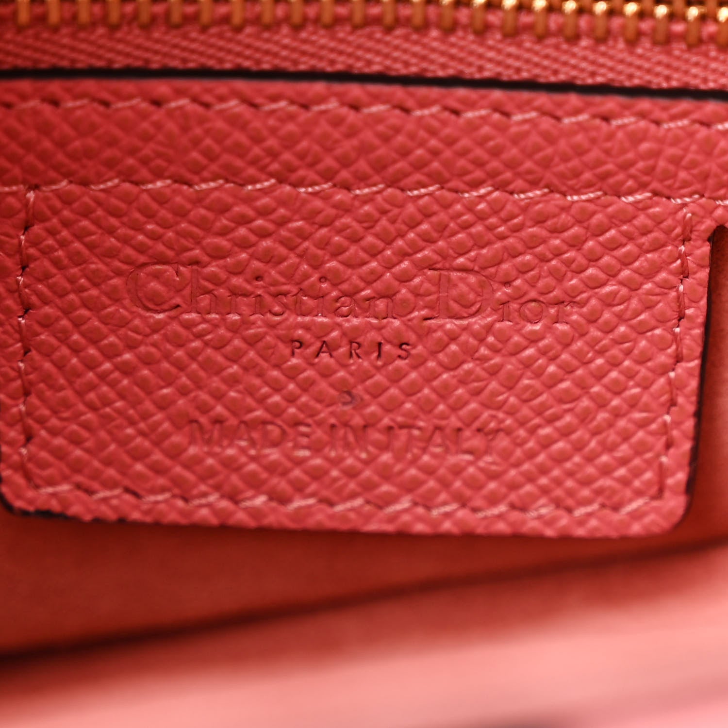 Christian Dior Grained Calfskin Saddle Bag Pink 6 of 10