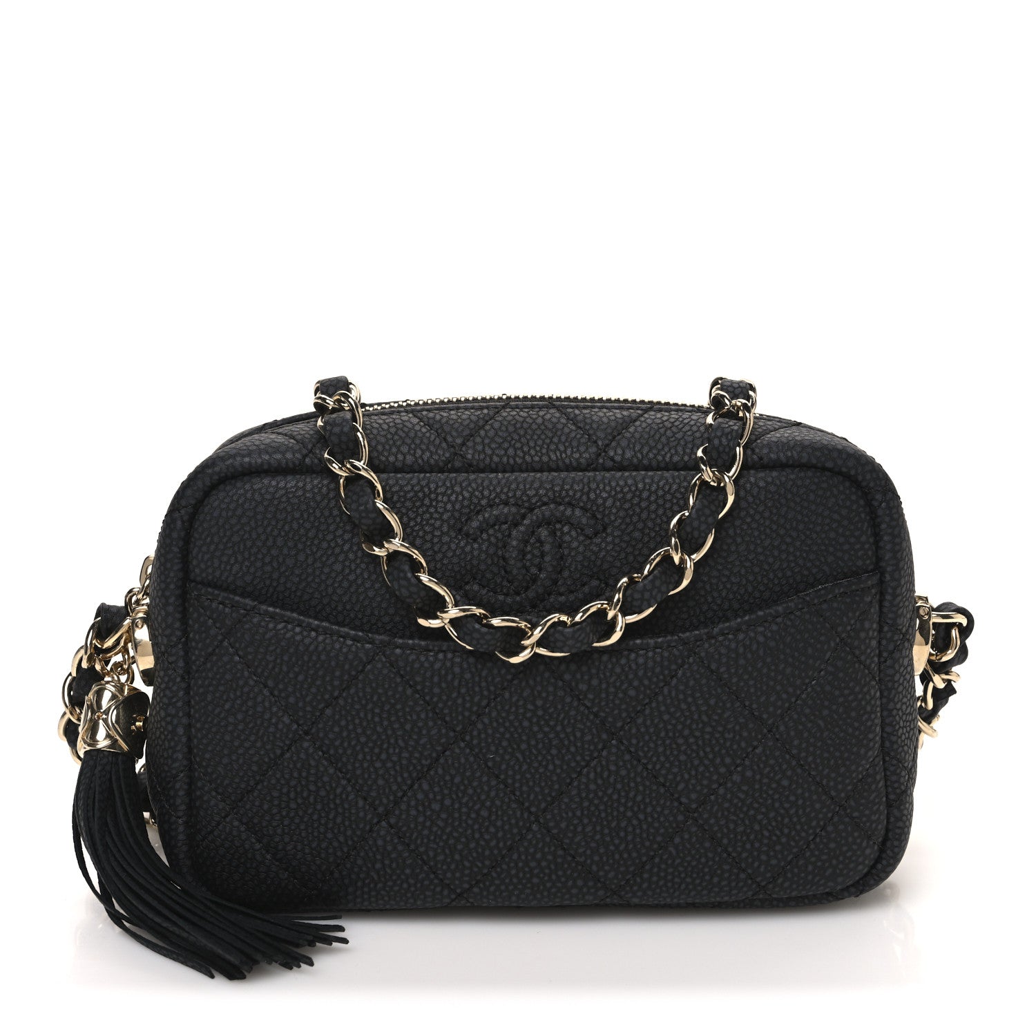 Chanel Iridescent Caviar Quilted Mini Coco Tassel Camera Case Black Black 1 of 12