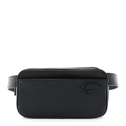 Louis Vuitton Taurillon Monogram Uniformes Solar Ray Soft Pochette Volga Belt Bag Black 1 of 10