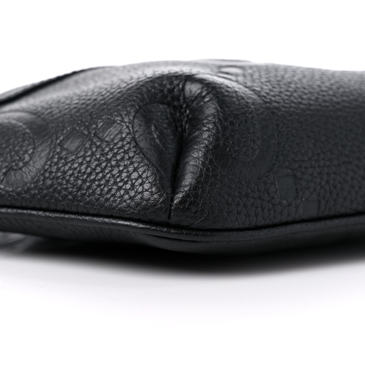 Gucci Piuma Calfskin Jumbo GG Embossed Small Belt Bag Black 8 of 9