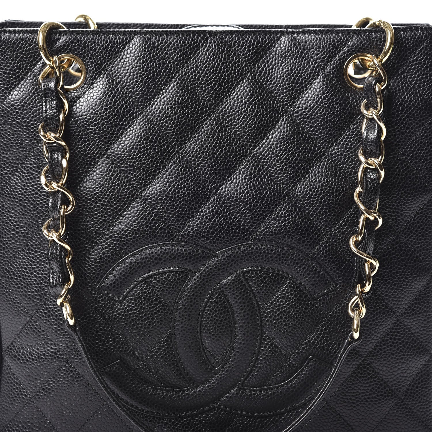 Chanel Caviar Quilted Petit Shopping Tote PST Black 10 of 10