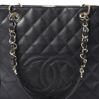 Chanel Caviar Quilted Petit Shopping Tote PST Black 10 of 10