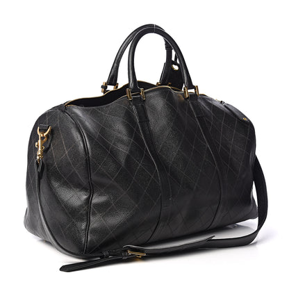 Chanel Calfskin Stitched Duffel Bag Black 2 of 10