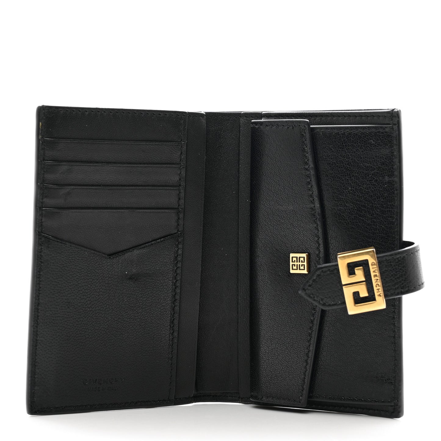 Goatskin Diamond Quilted GV3 Medium Wallet Black