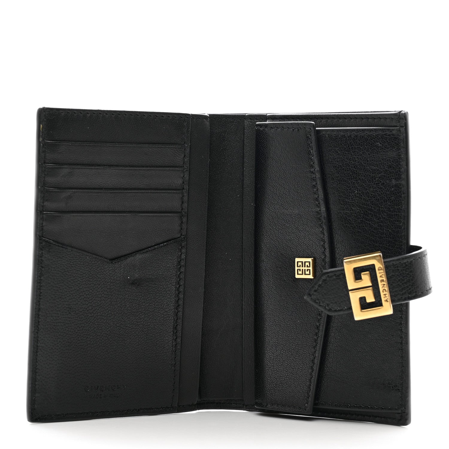 Givenchy Goatskin Diamond Quilted GV3 Medium Wallet Black 5 of 7
