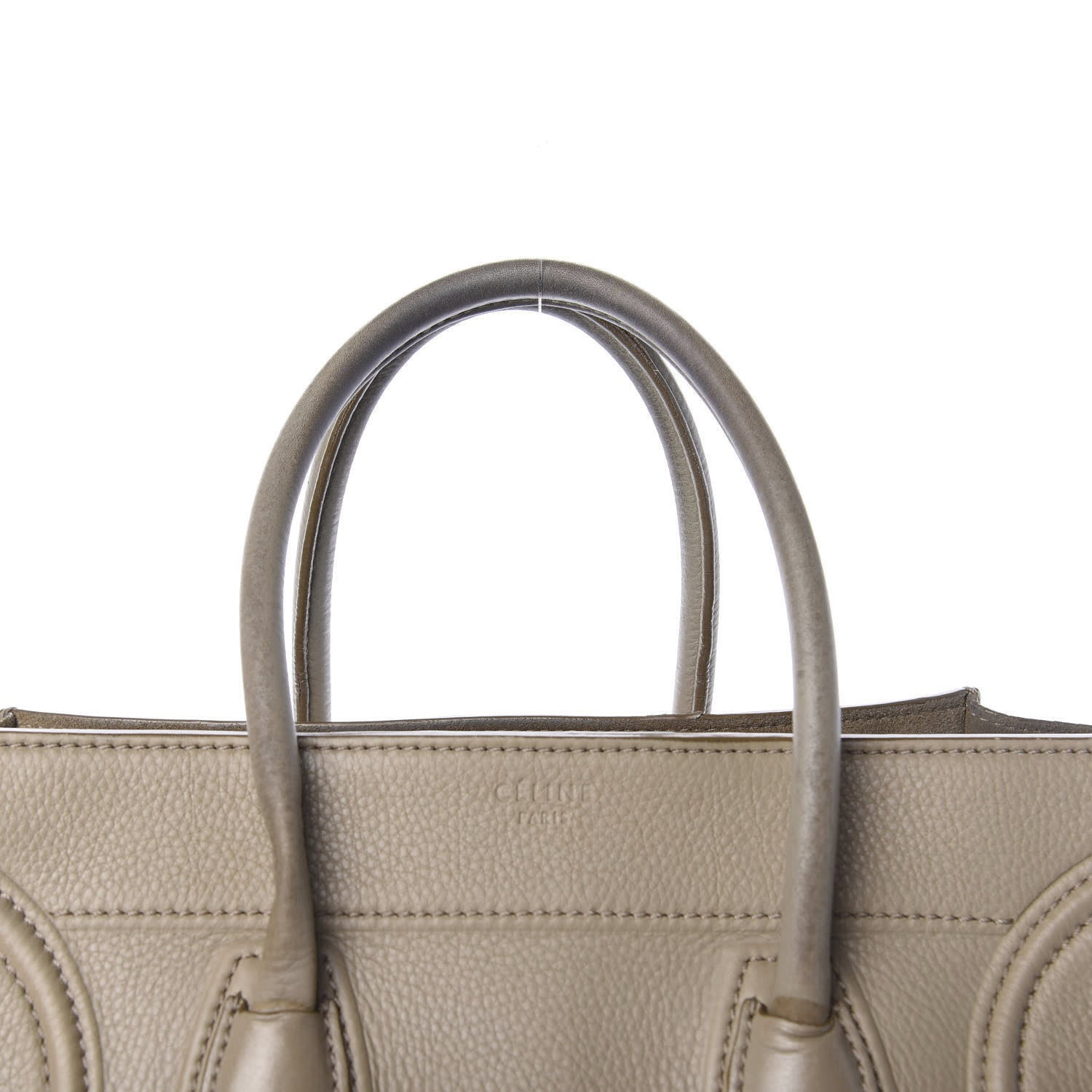 Celine Drummed Calfskin Medium Phantom Luggage Beige 13 of 13