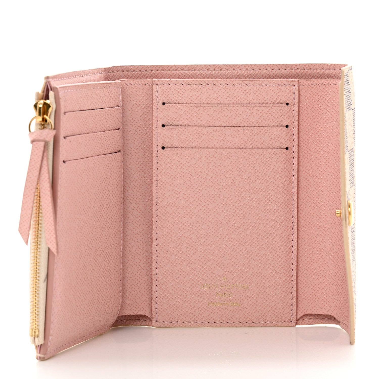 Louis Vuitton Damier Azur Victorine Wallet Rose Ballerine 5 of 8