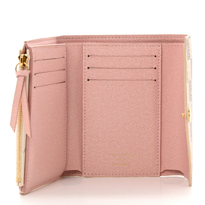 Louis Vuitton Damier Azur Victorine Wallet Rose Ballerine 5 of 8
