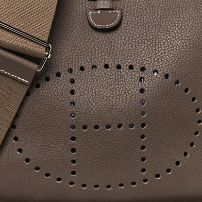 Hermes Taurillon Clemence Evelyne III PM Etoupe 7 of 12