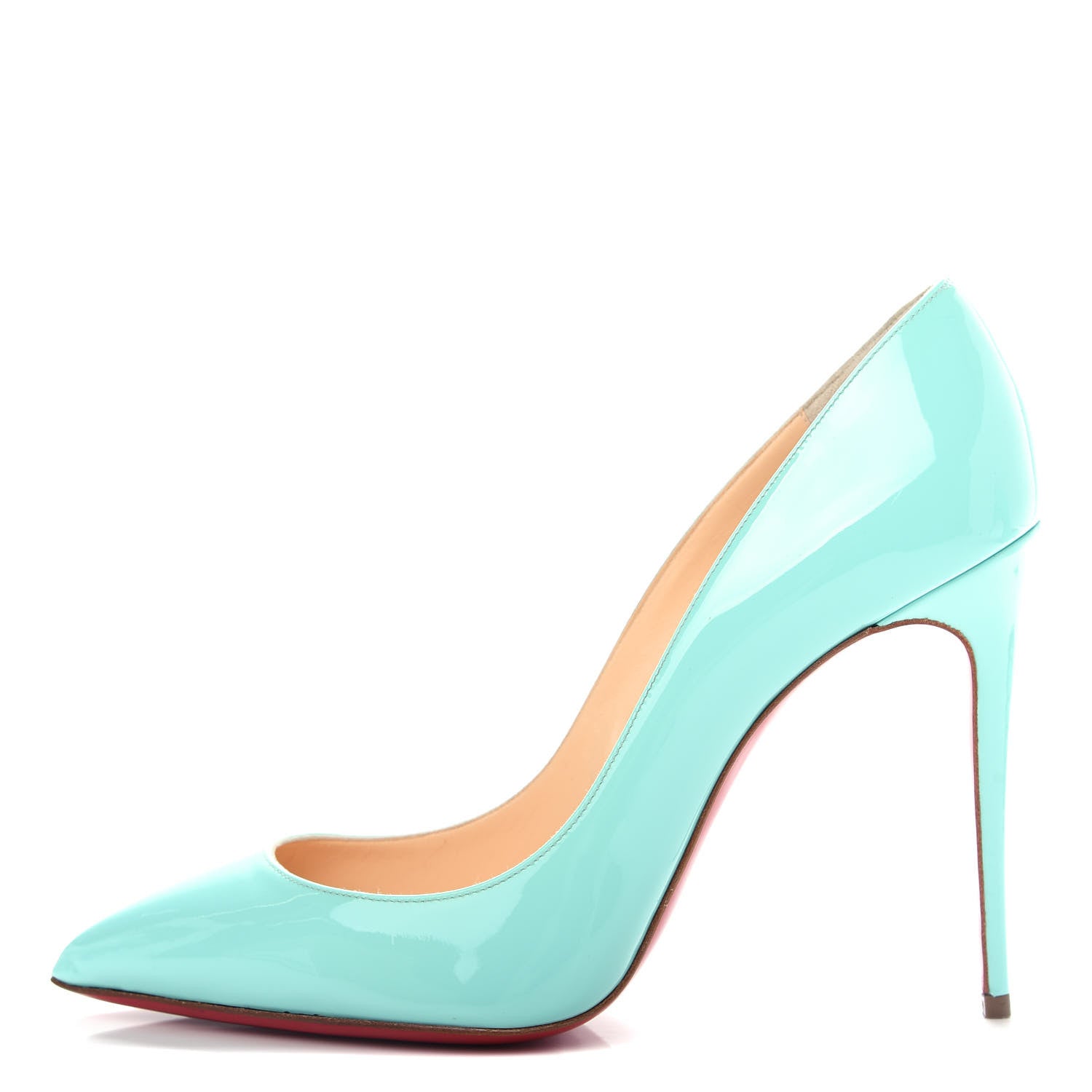 Christian Louboutin Patent Pigalle Follies 100 Pumps 40.5 Opaline 1 of 10