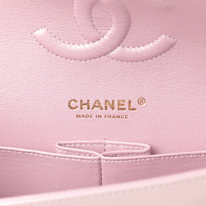 Chanel Iridescent Calfskin Quilted Medium Double Flap Light Pink 6 of 11