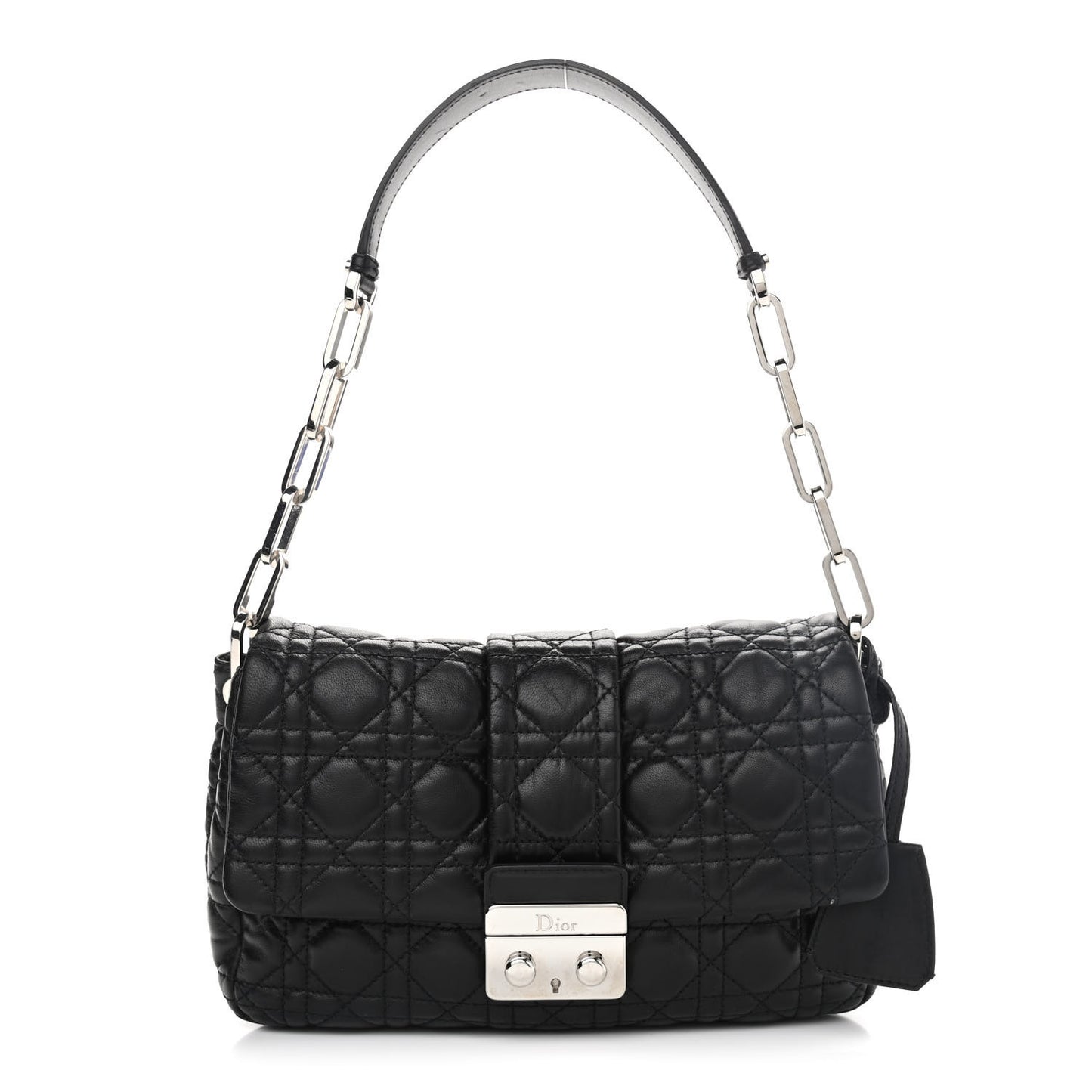 Lambskin Cannage New Lock Flap Black