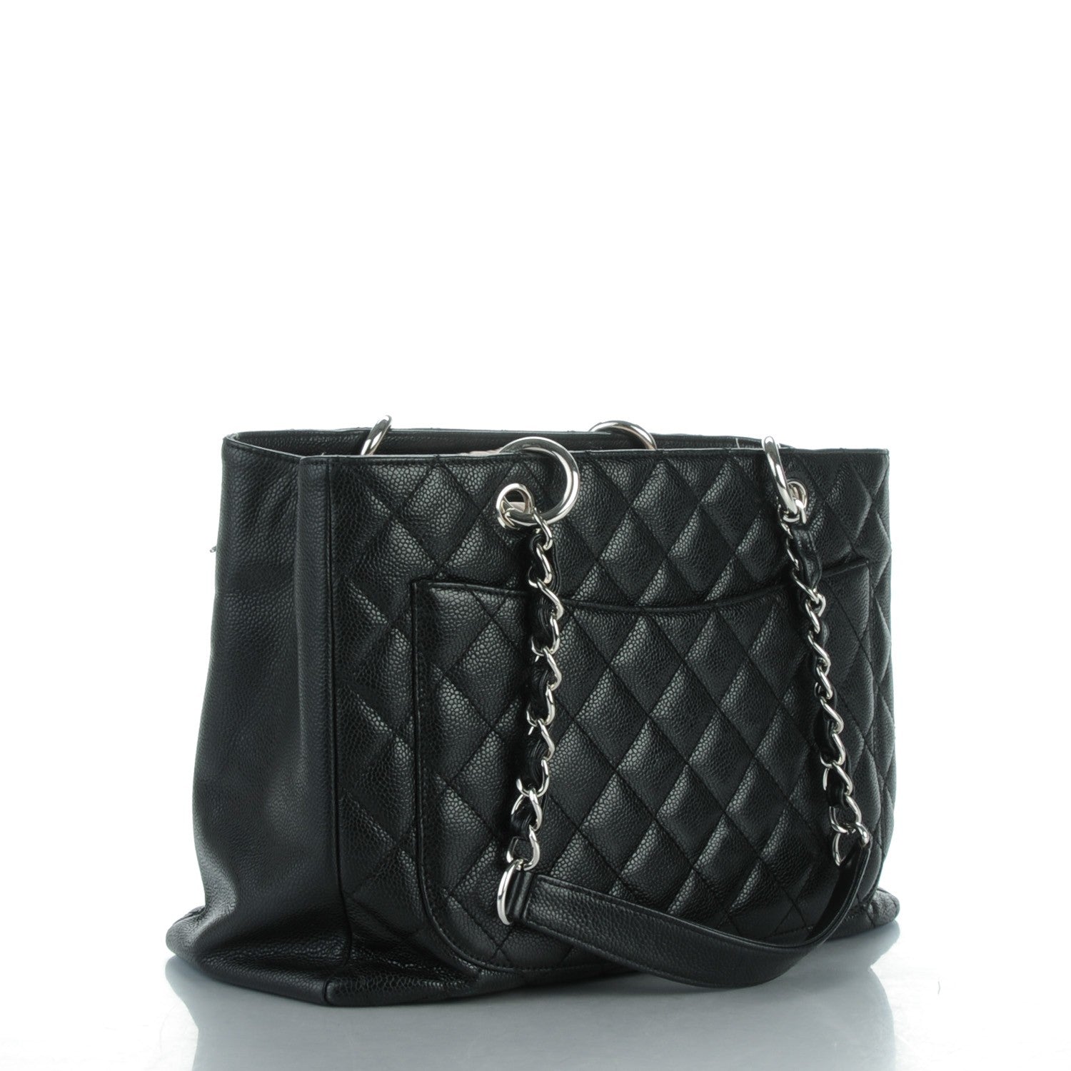 Chanel Caviar Quilted Grand Shopping Tote GST Black 3 of 9
