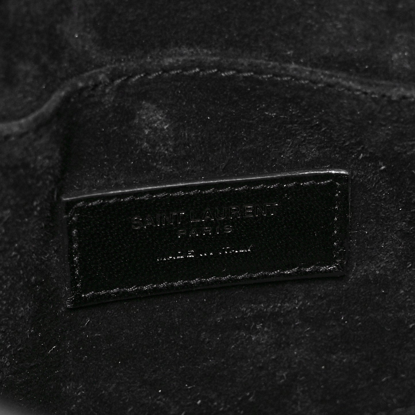 Ribbed Patent Calfskin Nano Sac De Jour Black