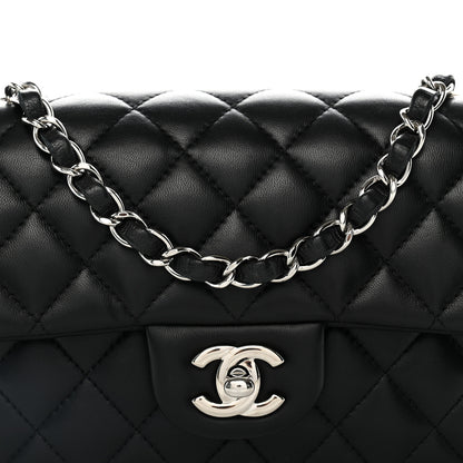 Chanel Lambskin Quilted Mini Rectangular Flap Black 8 of 10