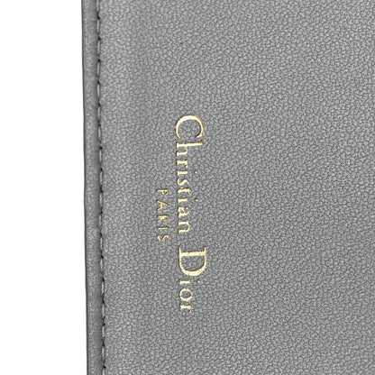 Christian Dior Supple Calfskin Cannage Caro Slim Wallet Cloud Blue 6 of 8