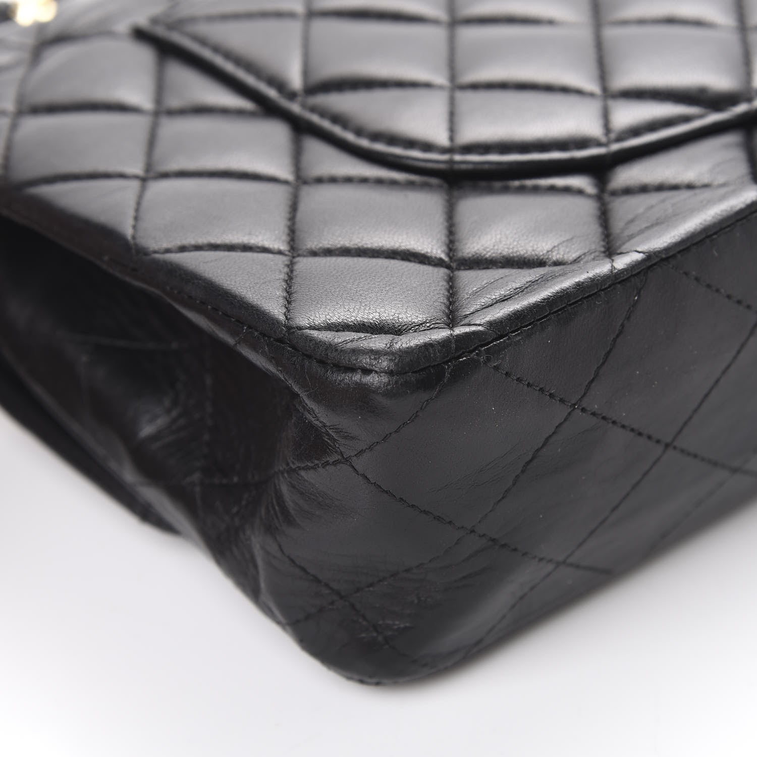 Chanel Lambskin Quilted Medium Double Flap Black 11 of 22