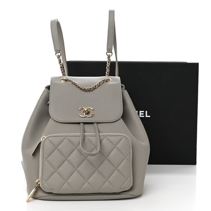 Chanel Caviar Quilted Business Affinity Backpack Grey 11 of 11