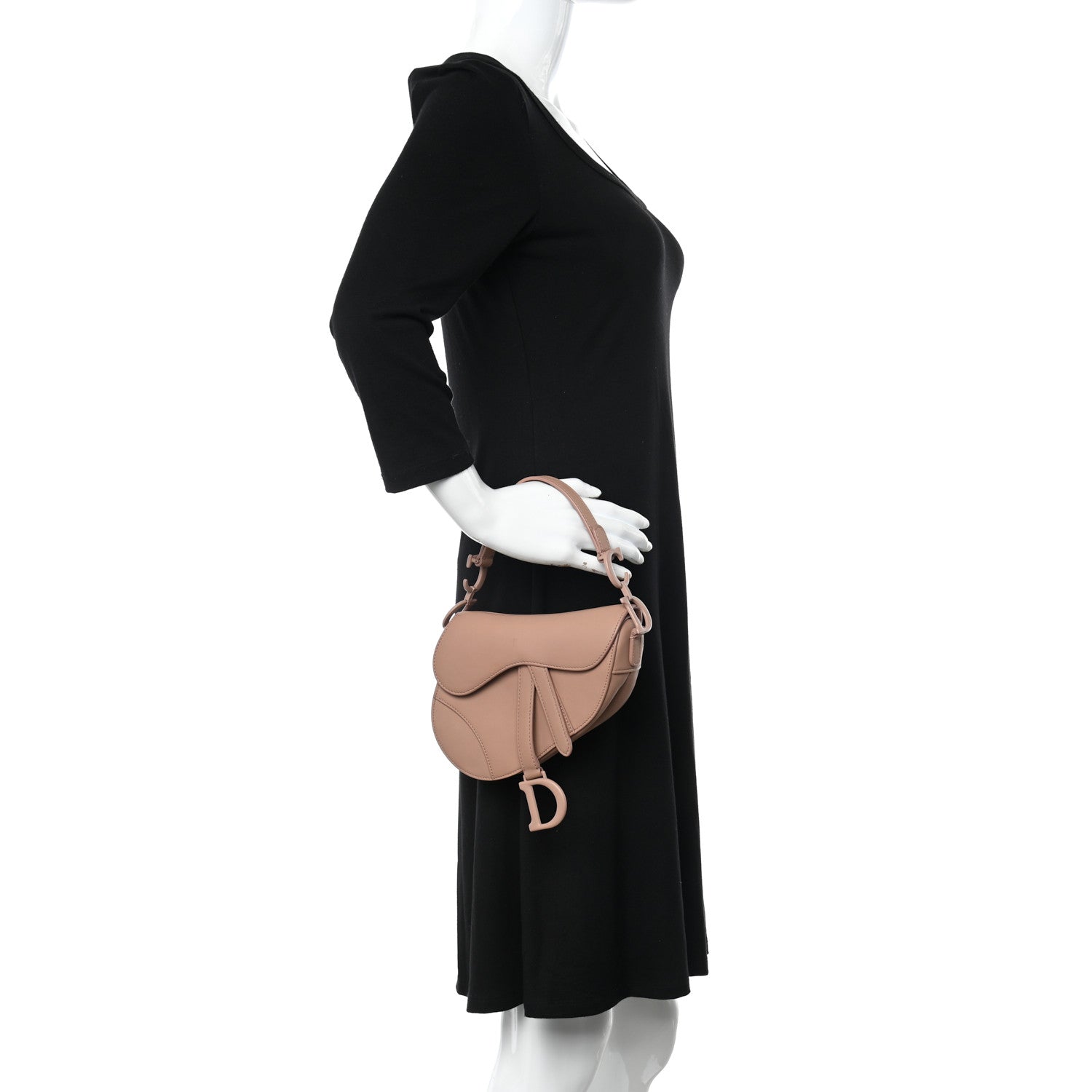 Christian Dior Ultra Matte Calfskin Mini Saddle Bag Blush 2 of 14