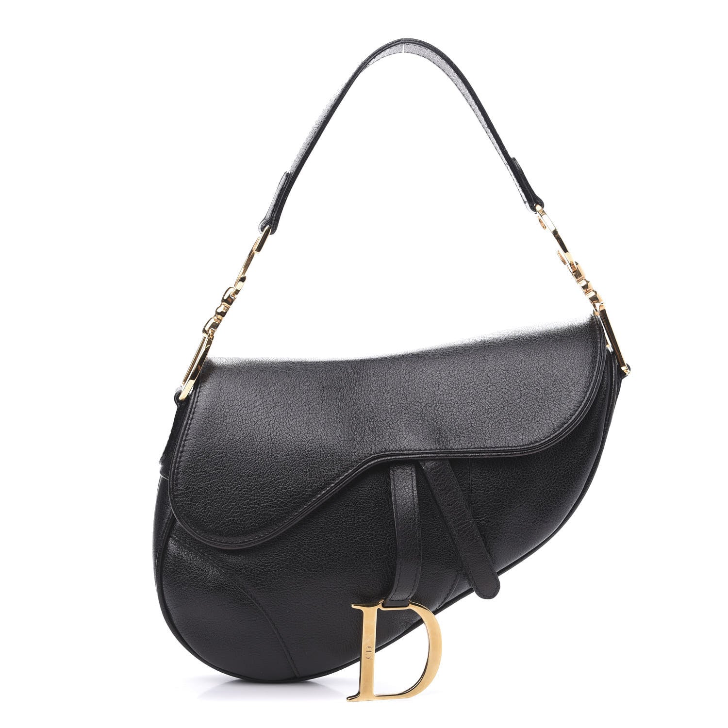 Christian Dior Calfskin Saddle Bag Black 1 of 10