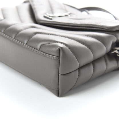 Saint Laurent Calfskin Y Quilted Monogram Toy Loulou Crossbody Bag Storm 7 of 10
