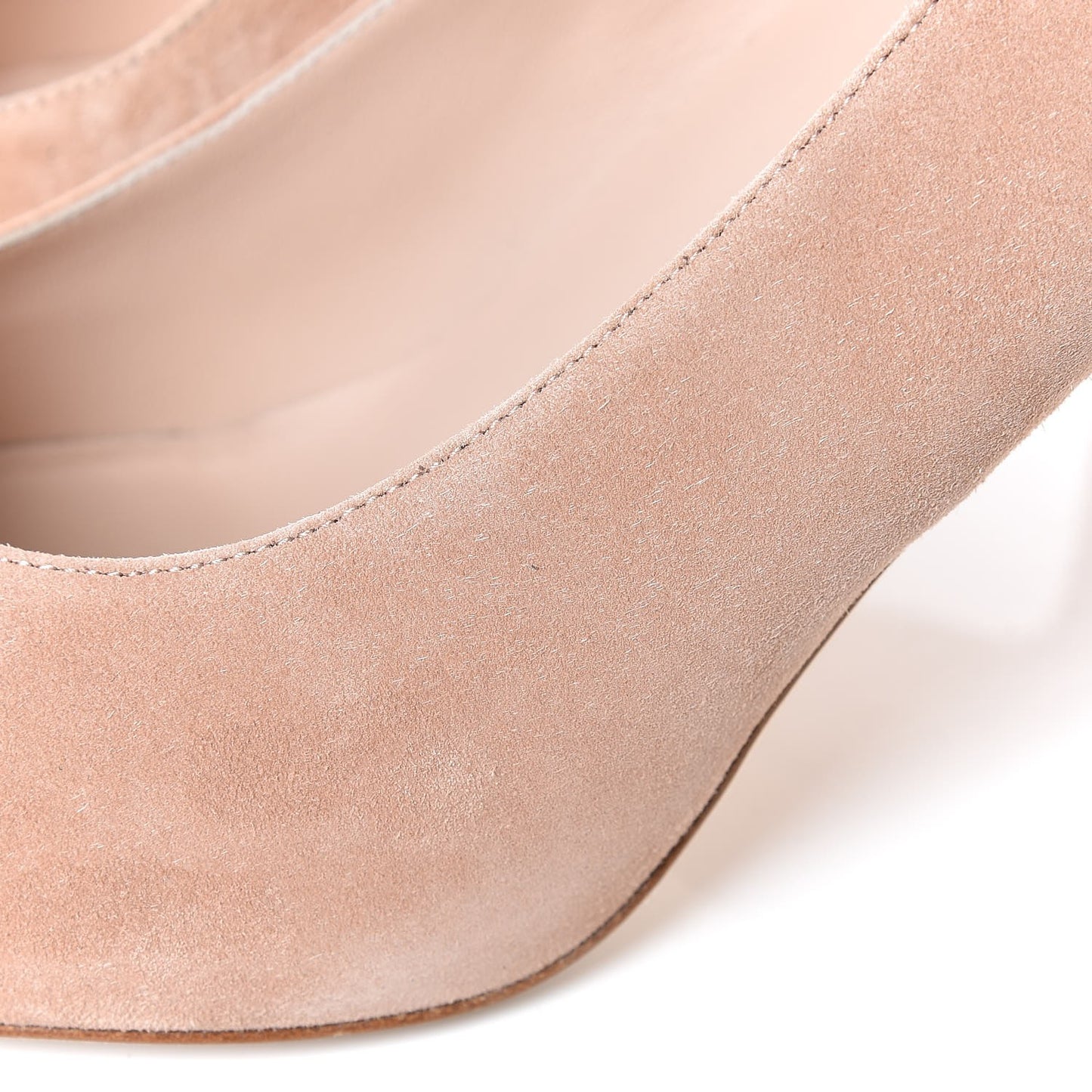 Suede Patent Calfskin CC Cap Toe Pumps 42 Pink