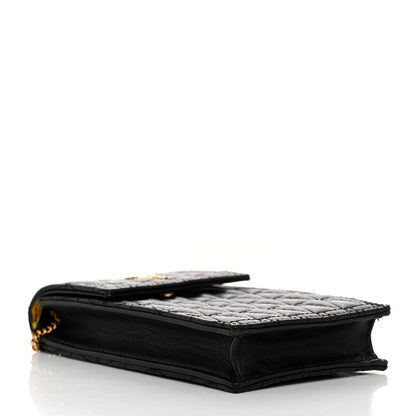 Versace Nappa Quilted Virtus Cell Phone Crossbody Black 4 of 6