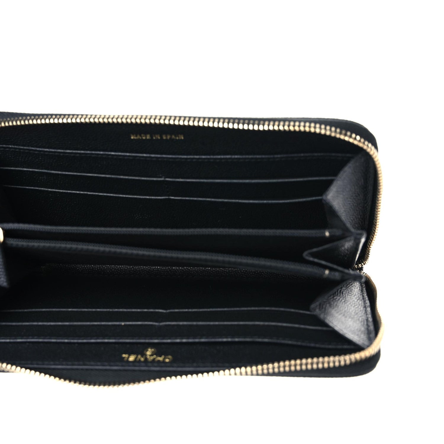 Chanel Caviar Quilted Mademoiselle Zip Around Wallet Black 5 of 7