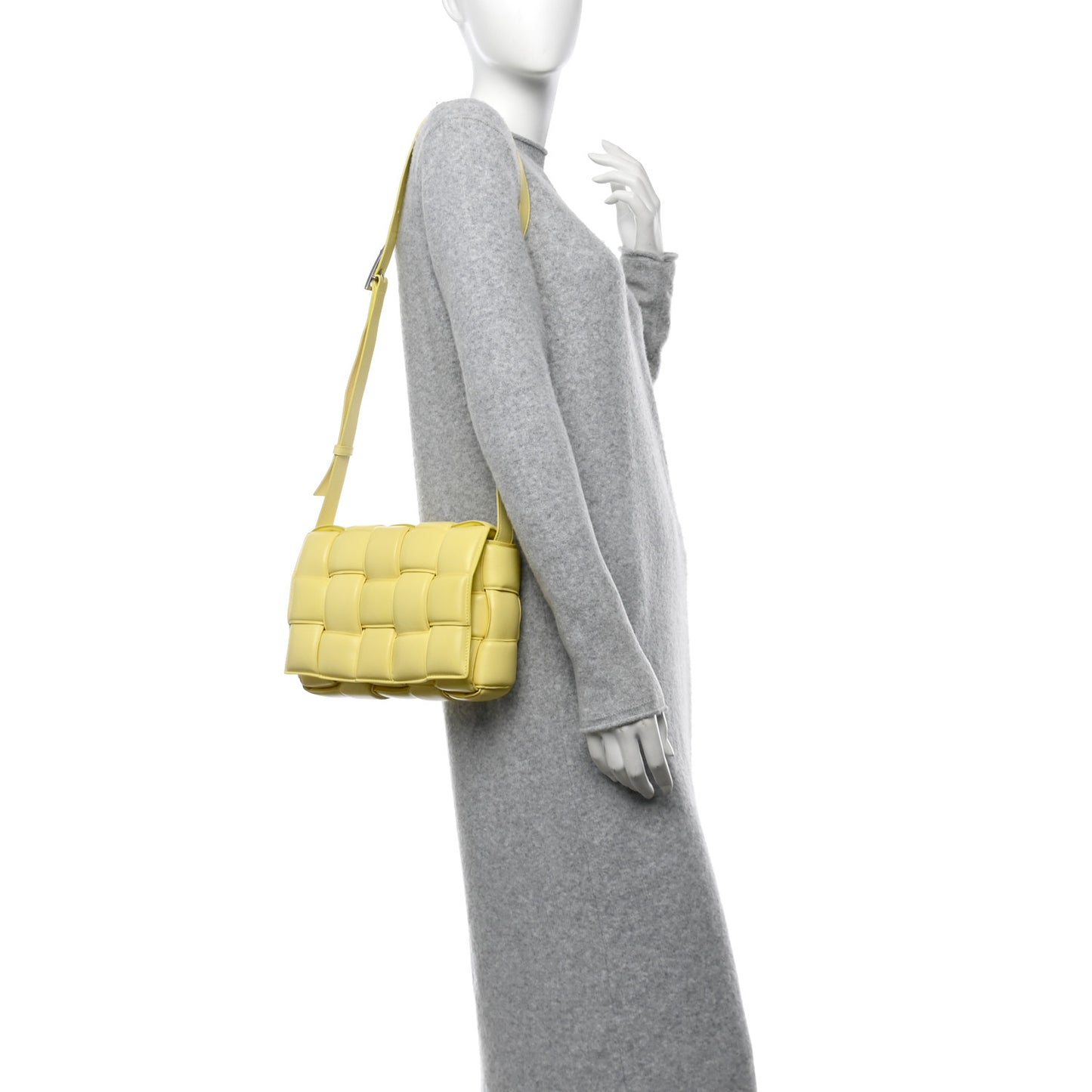 Nappa Maxi Intreccio Padded Cassette Crossbody Bag Sherbert