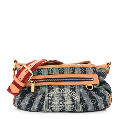 Louis Vuitton Denim Raye Porte Epaule MM 1 of 9